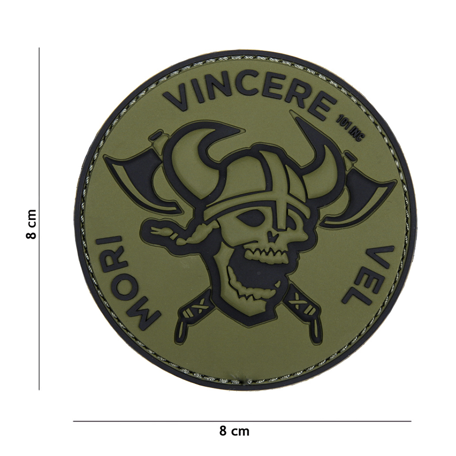 Embleem 3D PVC Mori Vincere Vel groen #18088