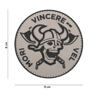Embleem 3D PVC Mori Vincere Vel grijs #19001