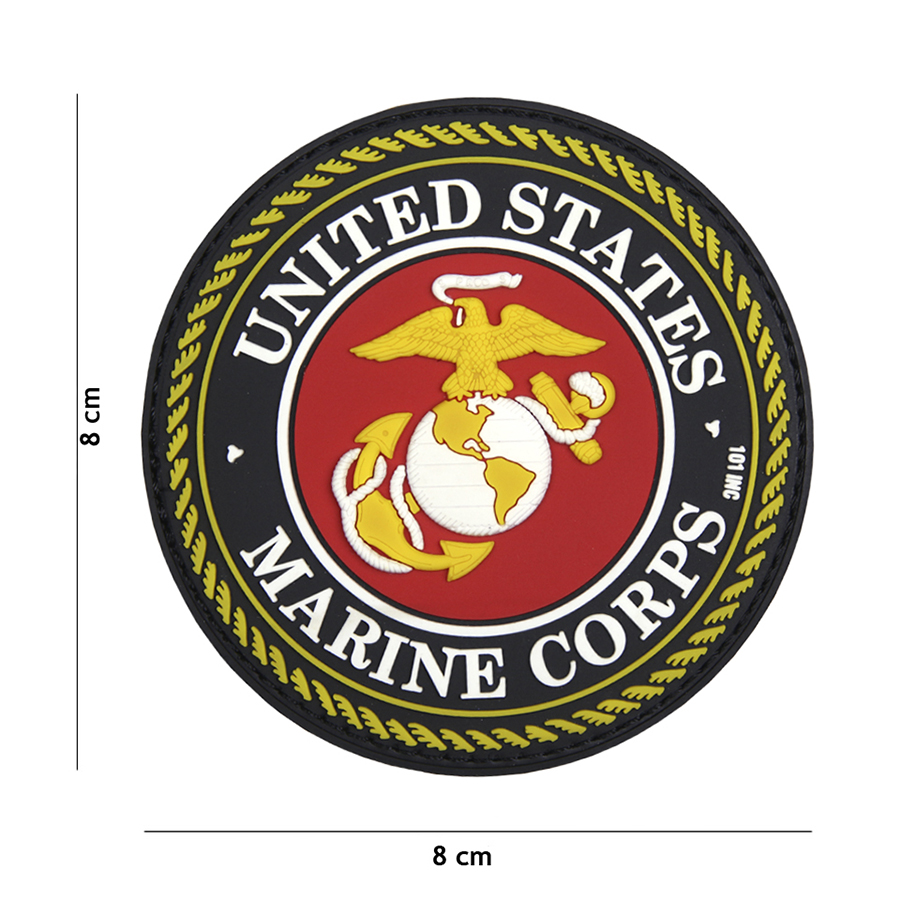 Embleem 3D PVC United States Marine Corps rood #18069