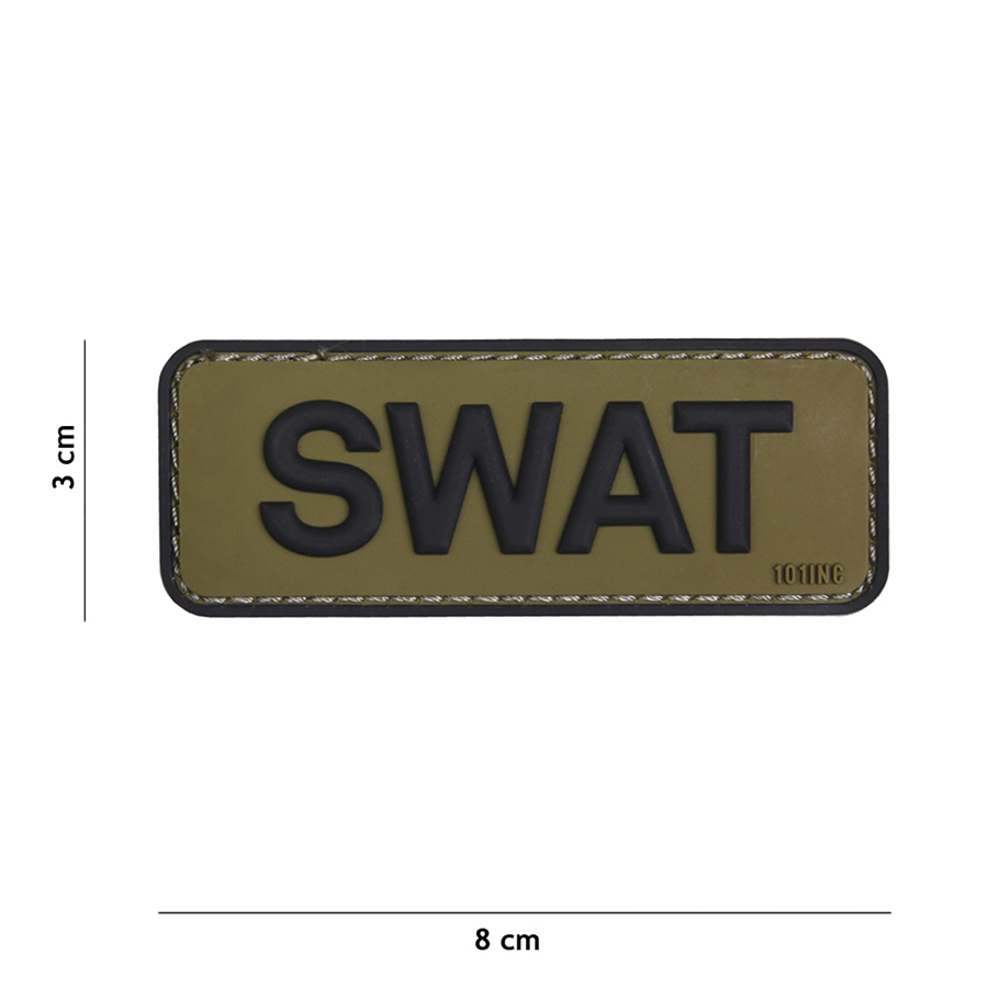 Embleem 3D PVC SWAT groen/zwart #18067