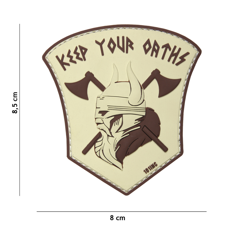 Embleem 3D PVC Keep your oaths beige #19003