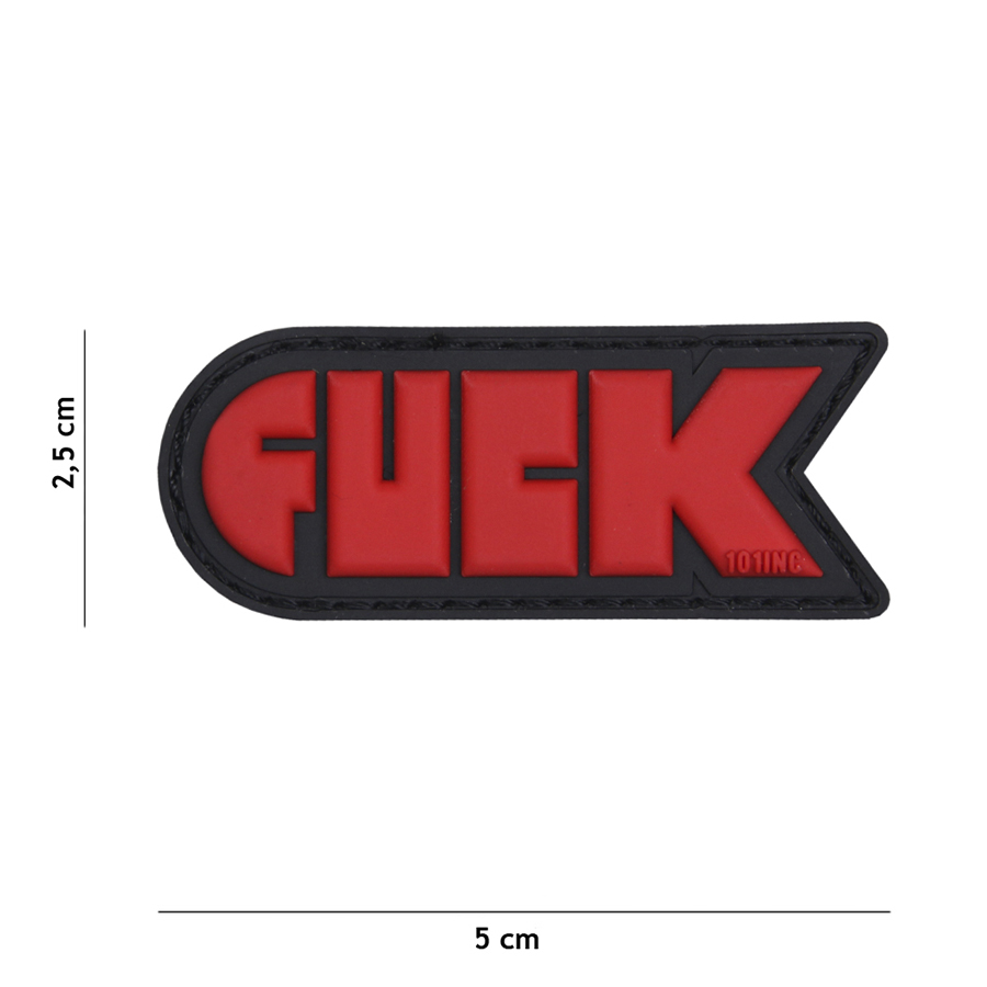 Embleem 3D PVC FUCK rood #16036