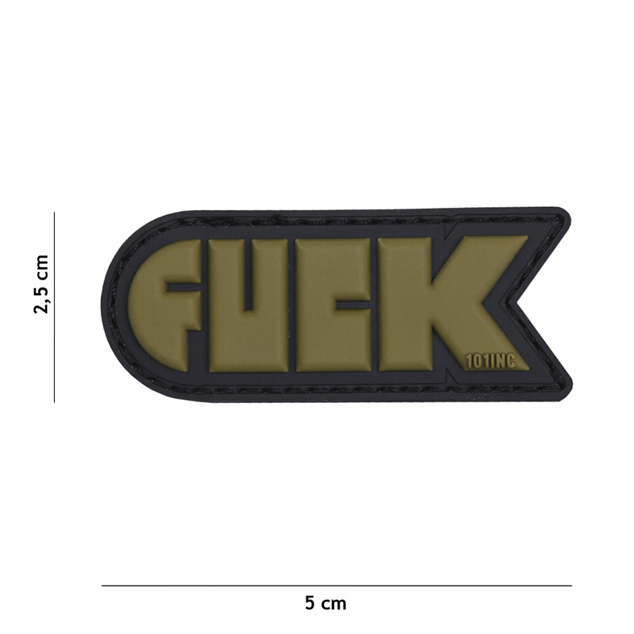Embleem 3D PVC FUCK groen #16034