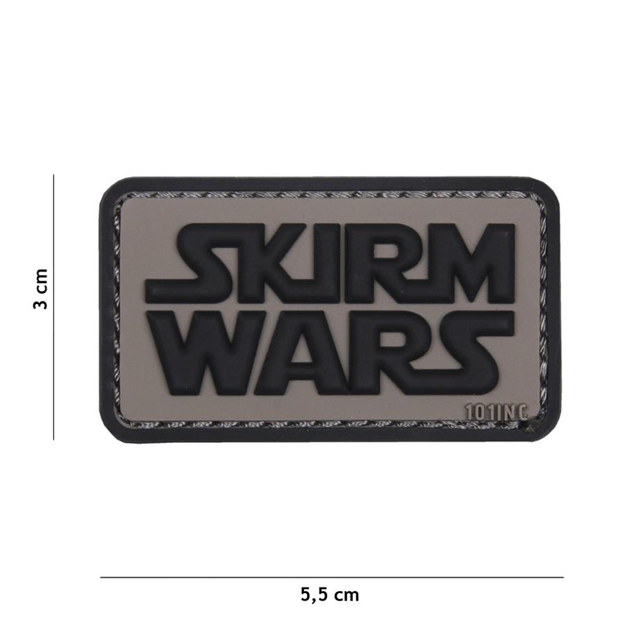 Embleem 3D PVC Skirm Wars grijs #18058