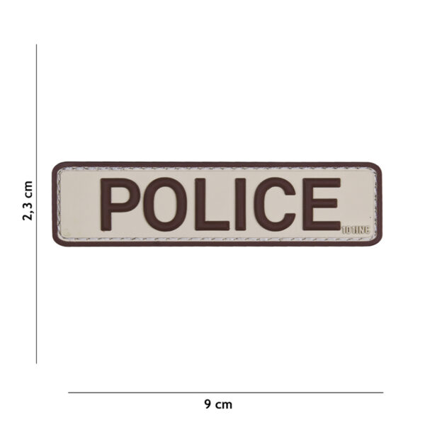 Embleem 3D PVC Police beige #18038