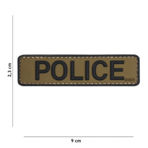 Embleem 3D PVC Police groen/zwart #18040