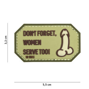 Embleem 3D PVC Don't forget women coyote #18035