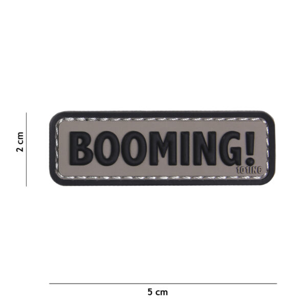 Embleem 3D PVC Booming! grijs/zwart #18051