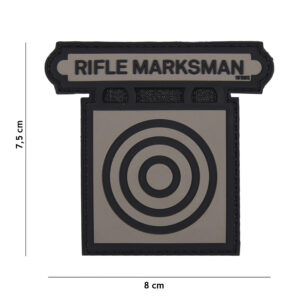 Embleem 3D PVC Rifle Marksman grijs #18014