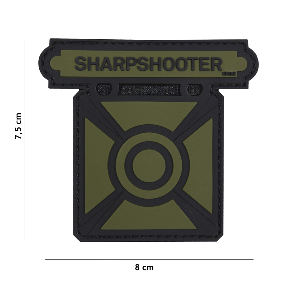 Embleem 3D PVC Sharpshooter groen #18017
