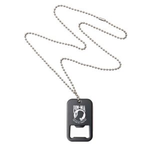 Dog tag/flesopener Pow Mia