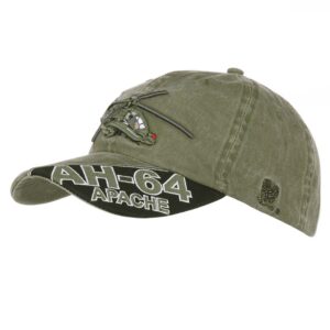 Baseball cap AH-64 Apache stone washed