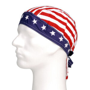 Bandana cap red/white stripes #146