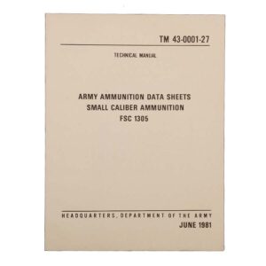 Boek 7 Army ammunition data small caliber 06/1981