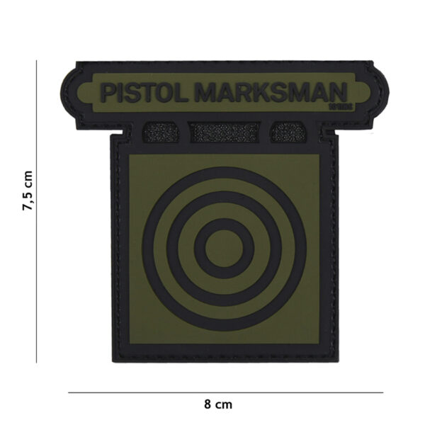 Embleem 3D PVC Pistol Marksman groen #17083