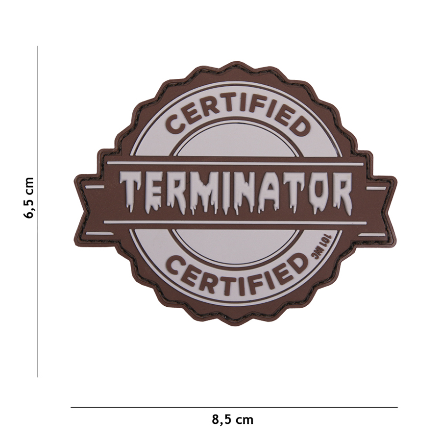 Embleem 3D PVC Terminator grijs #17070