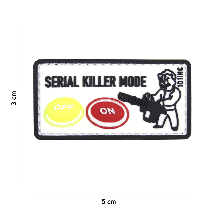 Embleem 3D PVC Serial killer wit #18008