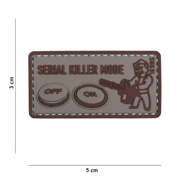 Embleem 3D PVC Serial killer grijs #18009