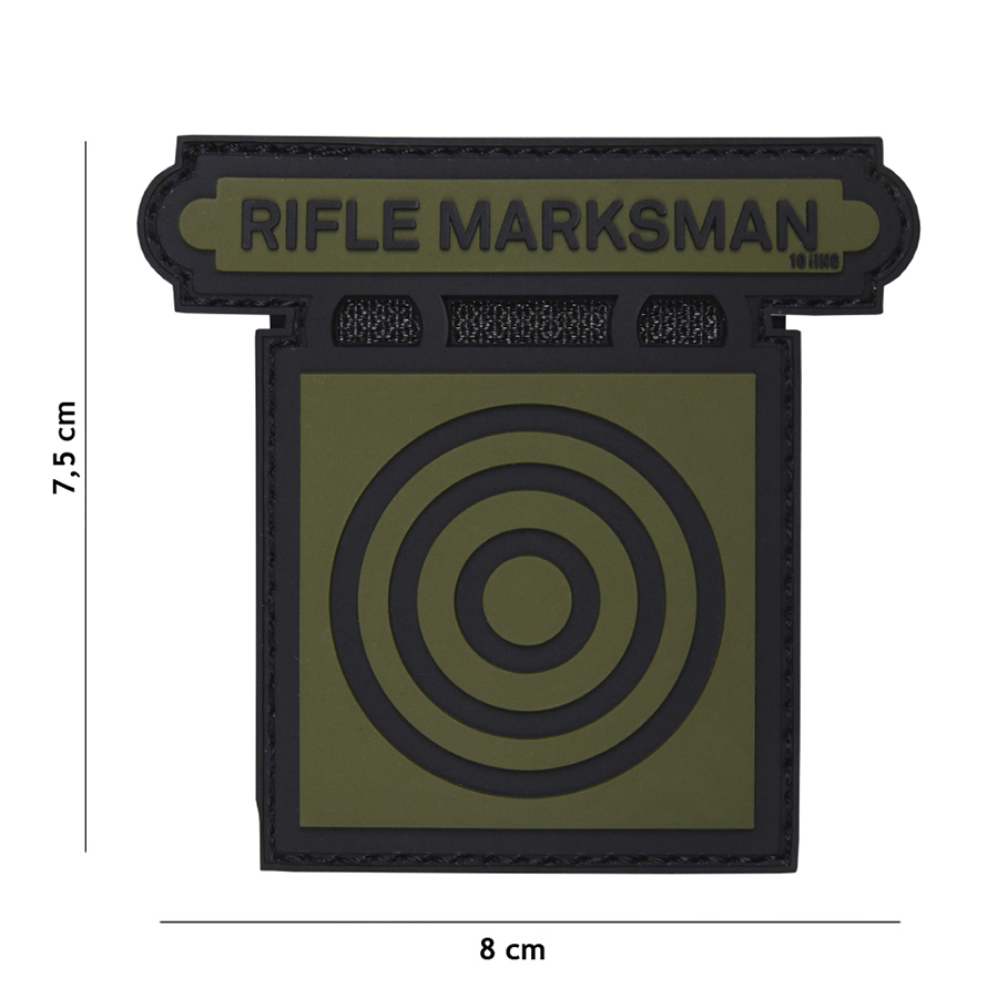 Embleem 3D PVC Rifle Marksman groen #18012
