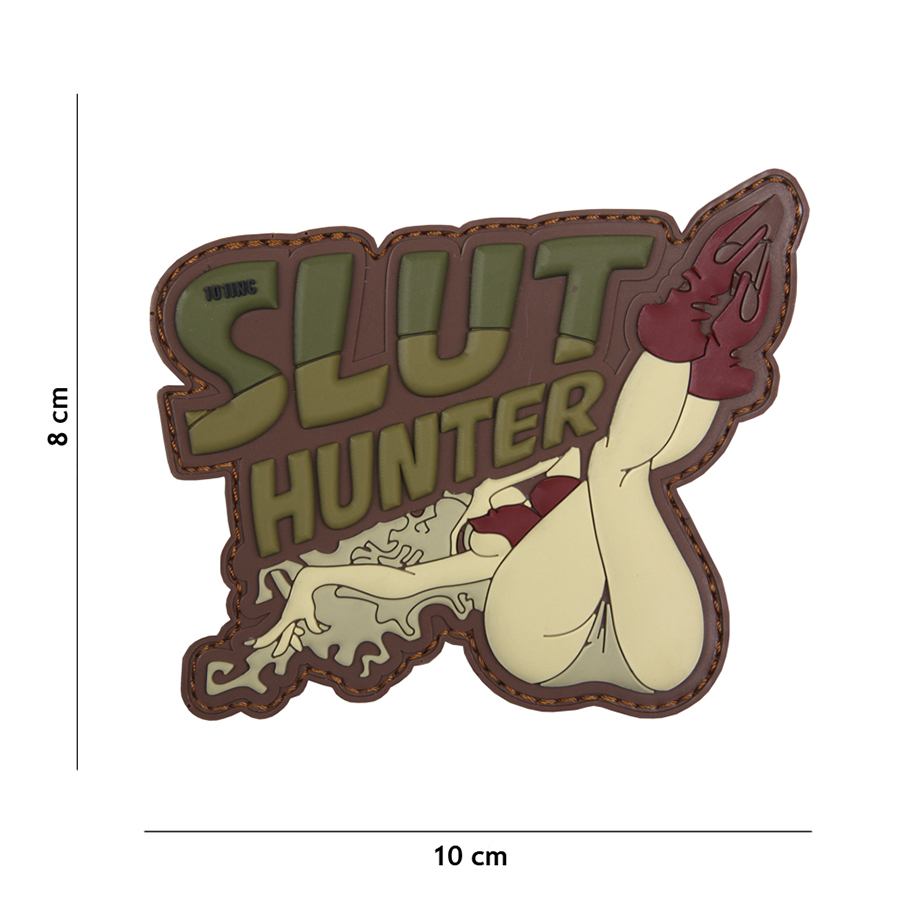 Embleem 3D PVC Slut hunter groen #16048