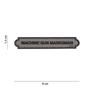 Embleem 3D PVC Machine Gun Marksman tab grijs #17076