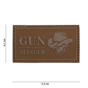 Embleem 3D PVC Gun slinger skull cowboy coyote #16121