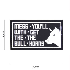Embleem 3D PVC Mess you'll zwart #19027