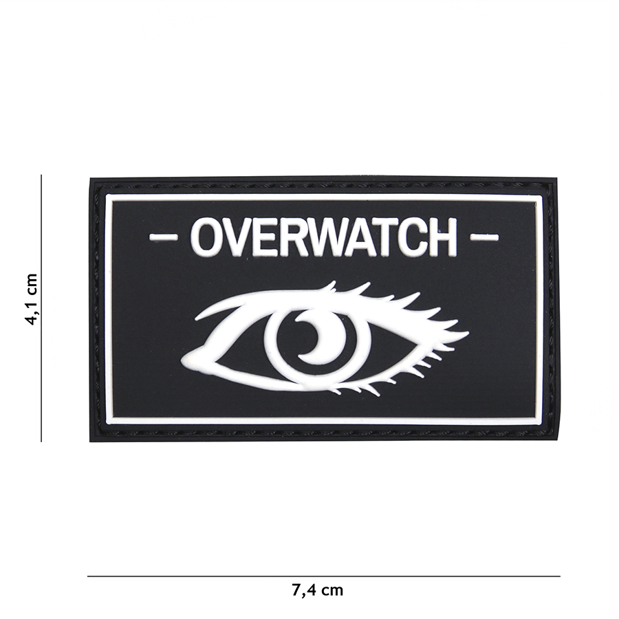 Embleem 3D PVC Overwatch zwart #12045