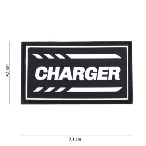 Embleem 3D PVC Charger zwart #19038