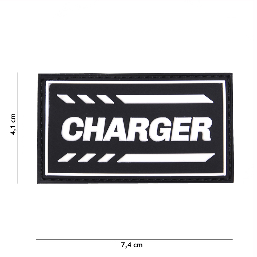 Embleem 3D PVC Charger zwart #19038