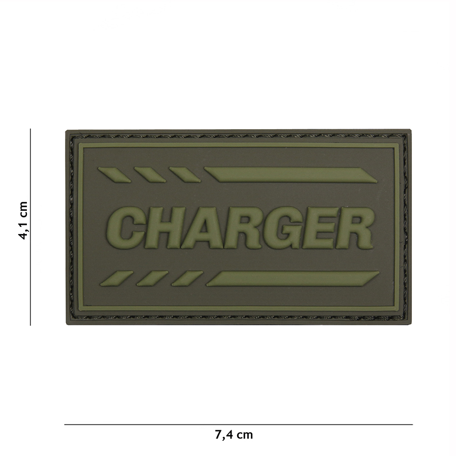 Embleem 3D PVC Charger groen #19040