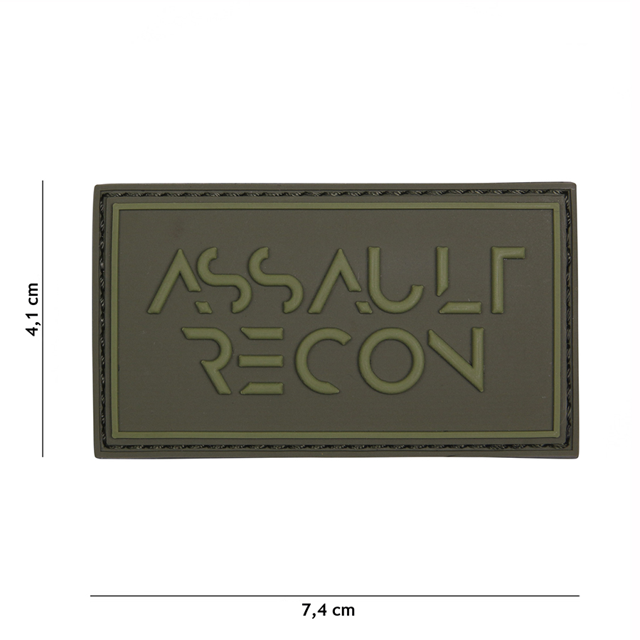 Embleem 3D PVC Assault recon groen #16115