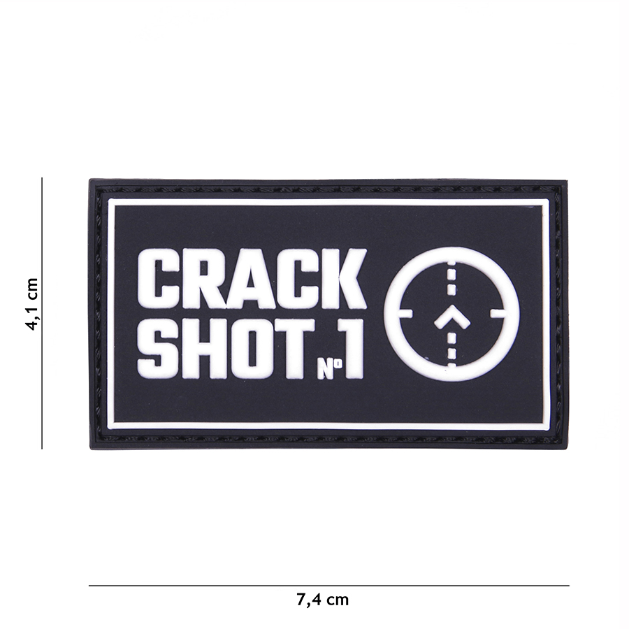 Embleem 3D PVC Crack shot zwart #17021