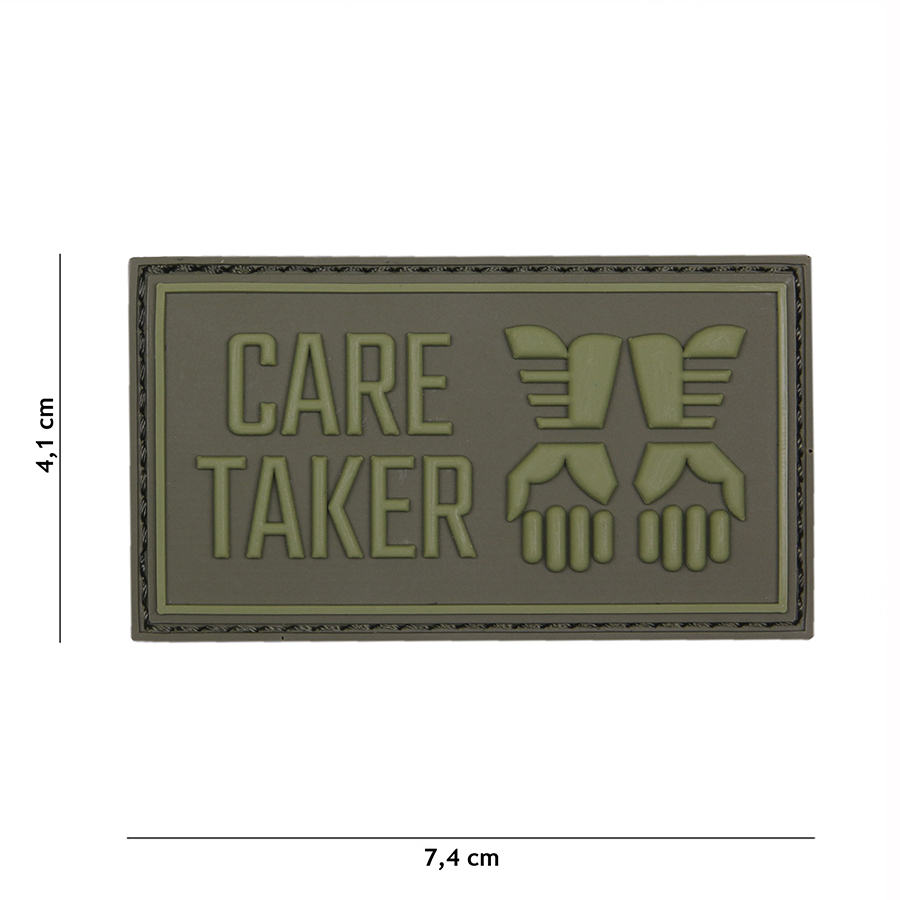 Embleem 3D PVC Care taker groen #19031