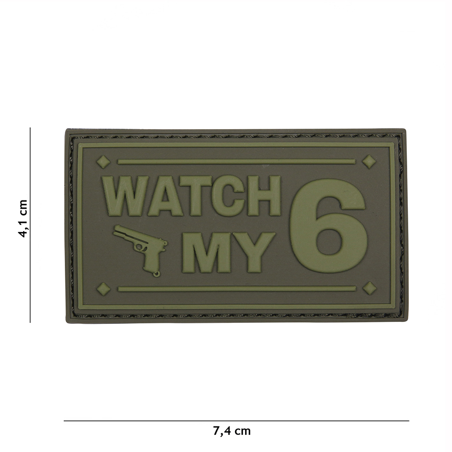 Embleem 3D PVC Watch my groen #16119