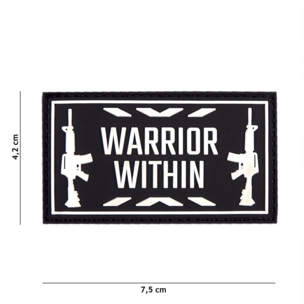 Embleem 3D PVC Warrior within zwart #16110