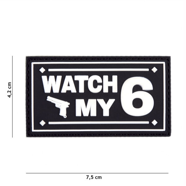 Embleem 3D PVC Watch my zwart #16117
