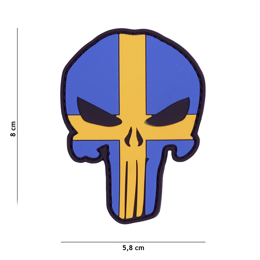 Embleem 3D PVC Punisher Zweden #9004