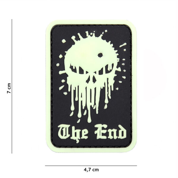 Embleem 3D PVC Skull The End glow in the dark #19063