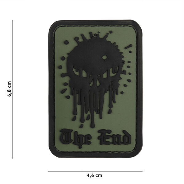Embleem 3D PVC Skull The End groen #9027