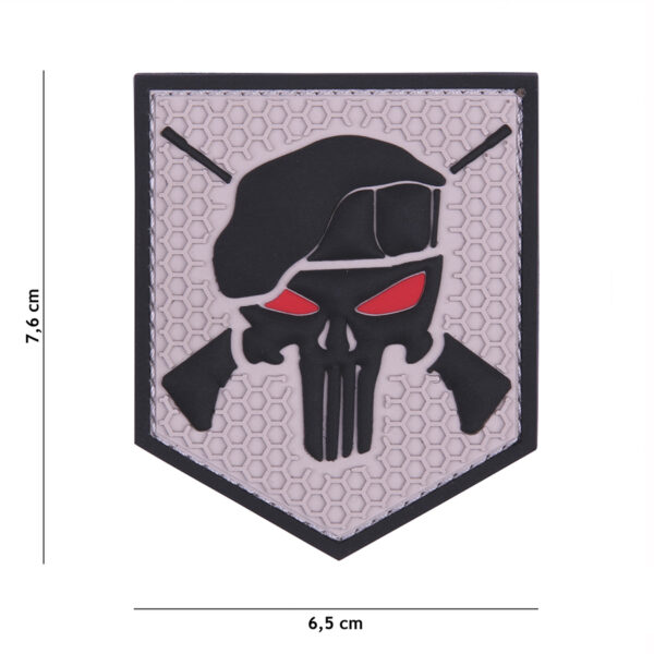 Embleem 3D PVC Commando Punisher grijs #12062