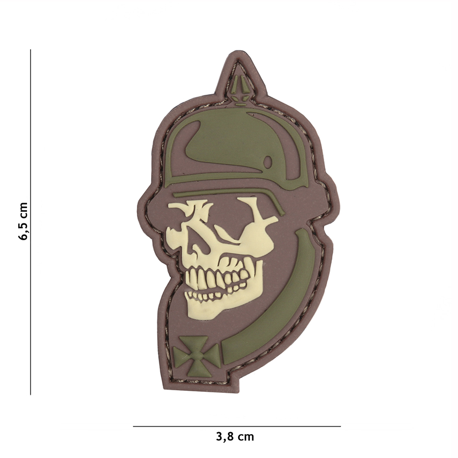 Embleem 3D PVC WW I skull #20045