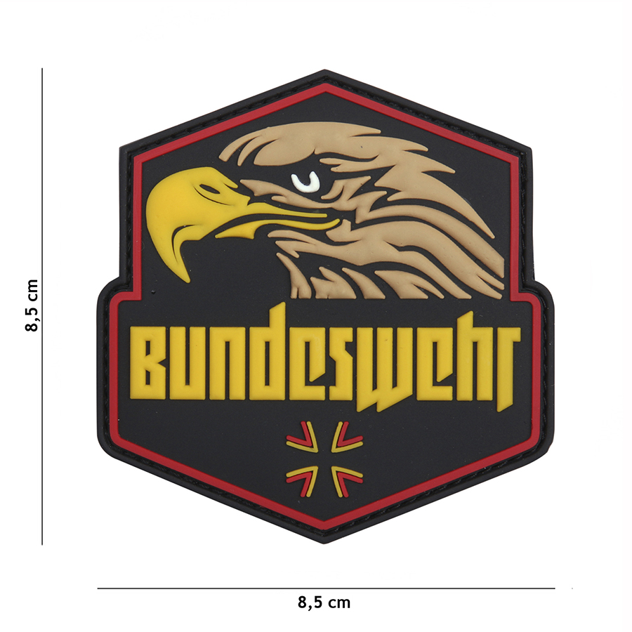Embleem 3D PVC Bundeswehr geel #20076