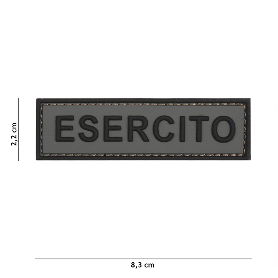 Embleem 3D PVC Esercito grijs #20066