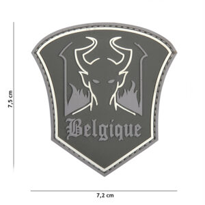 Embleem 3D PVC Belgische duivel grijs #20074