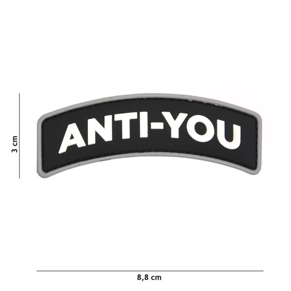 Embleem 3D PVC Anti-You zwart #9040
