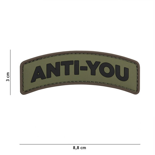 Embleem 3D PVC Anti-You groen #11119