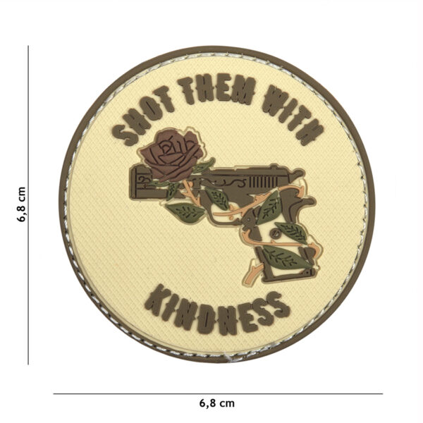 Embleem 3D PVC Shot them with kindness coyote #11121