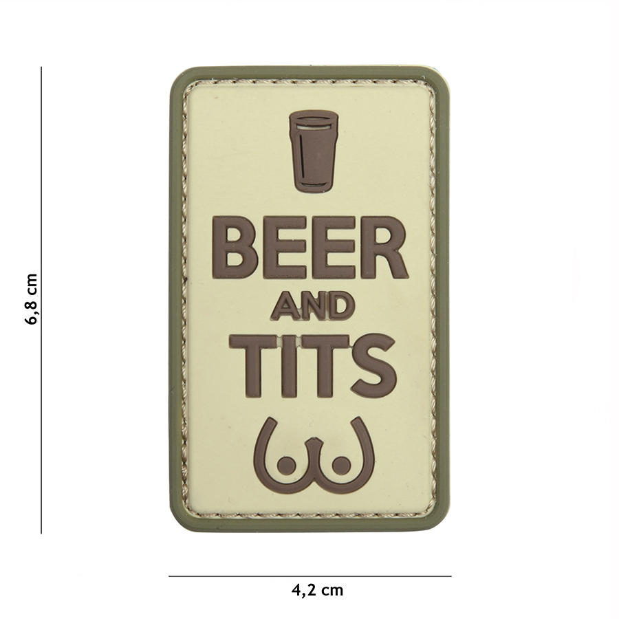 Embleem 3D PVC Beer and Tits coyote #11118