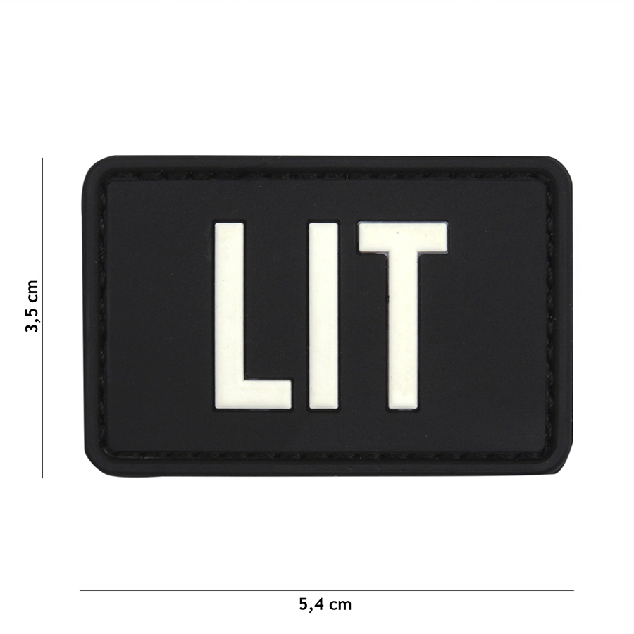 Embleem 3D PVC LIT zwart #11136